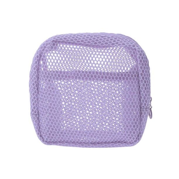 Bolsas de Maquillaje de Cuadrícula Duraderas de 1 Pc Púrpura Claro de Bargains Únicos