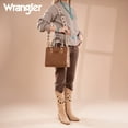 thumbnail image 3 of Wrangler Tote Bag for Women Western Retro Purse Top Handle Handbags with Aztec Strap, Brown, 3 of 9