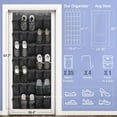 thumbnail image 7 of Scidweet Over The Door Shoe Organizer, 35 Large Breathable Mesh Pockets Hanging Storage Holder Shoe Rack Closet Organizer, Black, 7 of 7