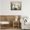 thumbnail image 3 of Stupell Industries Close Up Sheep Gaze Animals & Insects Painting Brown Floater Framed Canvas Art Print Wall Art, 31 x 25, 3 of 10