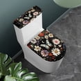 thumbnail image 2 of HELLHERO Floral Butterfly Toilet Seat Lid Cover Elastic Bottom Toilet Top Cover & 2 Pack Elastic Edge Stretch, 2 of 8