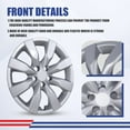 thumbnail image 3 of 1 Piece 16" Hubcaps Wheel Rims Cover Fit for 2014-2016 Toyota Corolla Compatible with Steel Wheels Snap on Installation(16-inch,Lacquer), 3 of 8