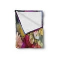 thumbnail image 2 of Gerber Daisy Soft Flannel Fleece Blanket, Still Life Art Concept Paintbrush Blossoms in Various Colors Romantic Feminine, Cozy Plush for Indoor and Outdoor Use, 70" x 90", Multicolor, by Ambesonne, 2 of 5