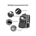 thumbnail image 6 of Matein 17'' Laptop Backpack, Flight Approved Carry on Travel Backpack with Luggage Strap for Men Women, Gray, 6 of 8
