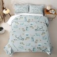 thumbnail image 2 of Erosebridal Watercolor Golf Glove Twin Quilt Set for Girls, Blue Golf Flag Print Twin Coverlet Set, 2pcs, 2 of 7