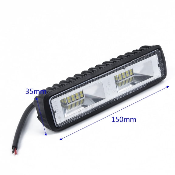 Tekuisi Car Light Assembly 16 Led Fog Lights Off Road 18W 16 LED 6000K Car SUV Flood Beam Work Light Driving Fog Lamp Bar