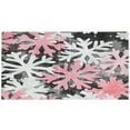 thumbnail image 2 of Pink Snowflakes 12.4x10.6in PVC Round Ring Binders, 2-Pack, D-Ring 3-Hole, Metal Clip, 2 of 10