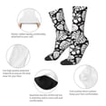 thumbnail image 4 of Balery Tropical Leaves Calcetas Largas con Estampado para Hombre y Mujer – Suaves y Transpirables, Talla Única (US 5-11), 4 of 6