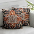 thumbnail image 3 of Boho Style with Floral Pillow Cover Bohemian Gray Orange Decorative Pillow Cases Square Cushion Cover for Home Bedroom Livingroom Sofa Couch, 3 of 7