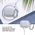 thumbnail image 5 of AirPods Pro Case Cover with Keychain, Full Protective Silicone Skin Accessories for Women Men Girl with Apple 2019 Latest AirPods Pro Case, Front LED Visible-Light Grey, 5 of 5
