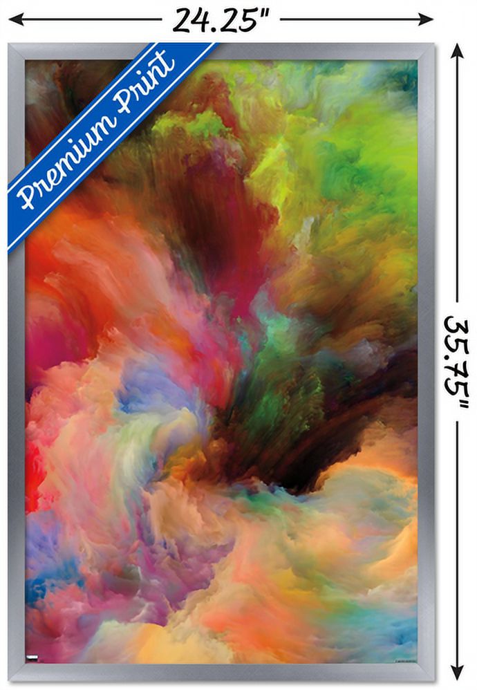 Paint Motion Imagination Wall Poster, 22.375" x 34" Framed