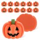 thumbnail image 1 of 20 adornos de calabaza de resina de Halloween con parte trasera plana para álbumes de recortes, 1 of 8