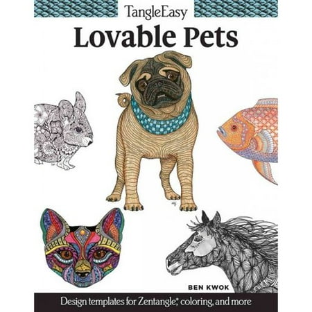 Lovable Pets Adult Coloring Book: Design Templates for Zentangle, Coloring, and More