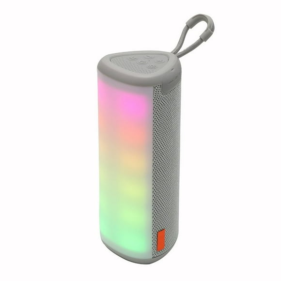 TG357 Speaker Wireless Dual 5W Stereo Drivers Speaker Loud Party Speaker With Attractive Light Effect For Outdoors Travel grey