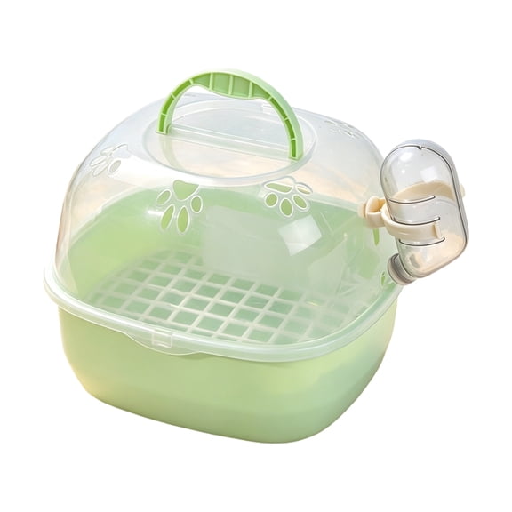 Portable Small Pet Carrier with Clear Panoramic View, Breathable Travel Cage for Parrots, Hamsters and Small Animals(7.87*7.08*6.29in,Green)