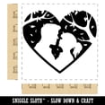 thumbnail image 2 of Valentine's Day Couple Kiss Heart Love Anniversary Square Rubber Stamp Stamping Scrapbooking Crafting - Large 2.75in, 2 of 7
