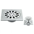 thumbnail image 3 of Stainless Steel Square Shower Floor Drain, Removable Cover, Kitchen Bathroom, 3 of 7