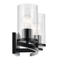 thumbnail image 2 of 45497BKCLR Kichler Lighting Crosby - 3 Light Bath Vanity-8.75 Inches Tall and 23 Inches Wide-Black Finish-Clear Glass Color, 2 of 8