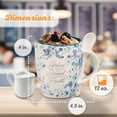 thumbnail image 2 of Christian Art Gifts Coffee and Tea Mug with Ceramic Spoon Set for Women: By Grace You Have Been Saved - Ephesians 2:8 Encouraging Bible Verse for Hot & Cold Beverages, Navy Blue/White Floral, 12 oz., 2 of 6