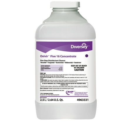 Diversey Oxivir Five 16 Surface Disinfectant Cleaner Liquid Concentrate 2.5 Liter Bottle Scented 1 Ct DVS4963331