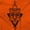 Orange, variant on Wolf Pack Triangle Symbol Spirit Animal Sweatshirt for Men or Women Brisco Brands M