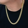 thumbnail image 4 of Nuragold 14k Real Yellow Gold Miami Cuban Lightweight Link 11mm Thick Chain Necklace (18"-30") Italian Jewelry for Men, 4 of 8