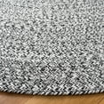 thumbnail image 3 of SAFAVIEH Braided Isidor Solid Cotton Reversible Area Rug, Ivory/Black, 5' x 5' Round, 3 of 7