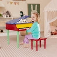thumbnail image 2 of Costway 30-Key Classic Baby Grand Piano Toddler Toy Wood with Bench & Music Rack Colorful, 2 of 10