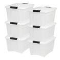 thumbnail image 1 of IRIS Système de Bac de Rangement pour Bacs de Stockage 32 Litres avec Couvercles, (6 Unités), 1 of 9