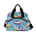 thumbnail image 2 of Lunch Bag Portable Crossbody Meal Bag Cooler Bag Insulated Lunch Bag Food Bag Handheld & Crossbody Design Oil Painting Boat, 2 of 6