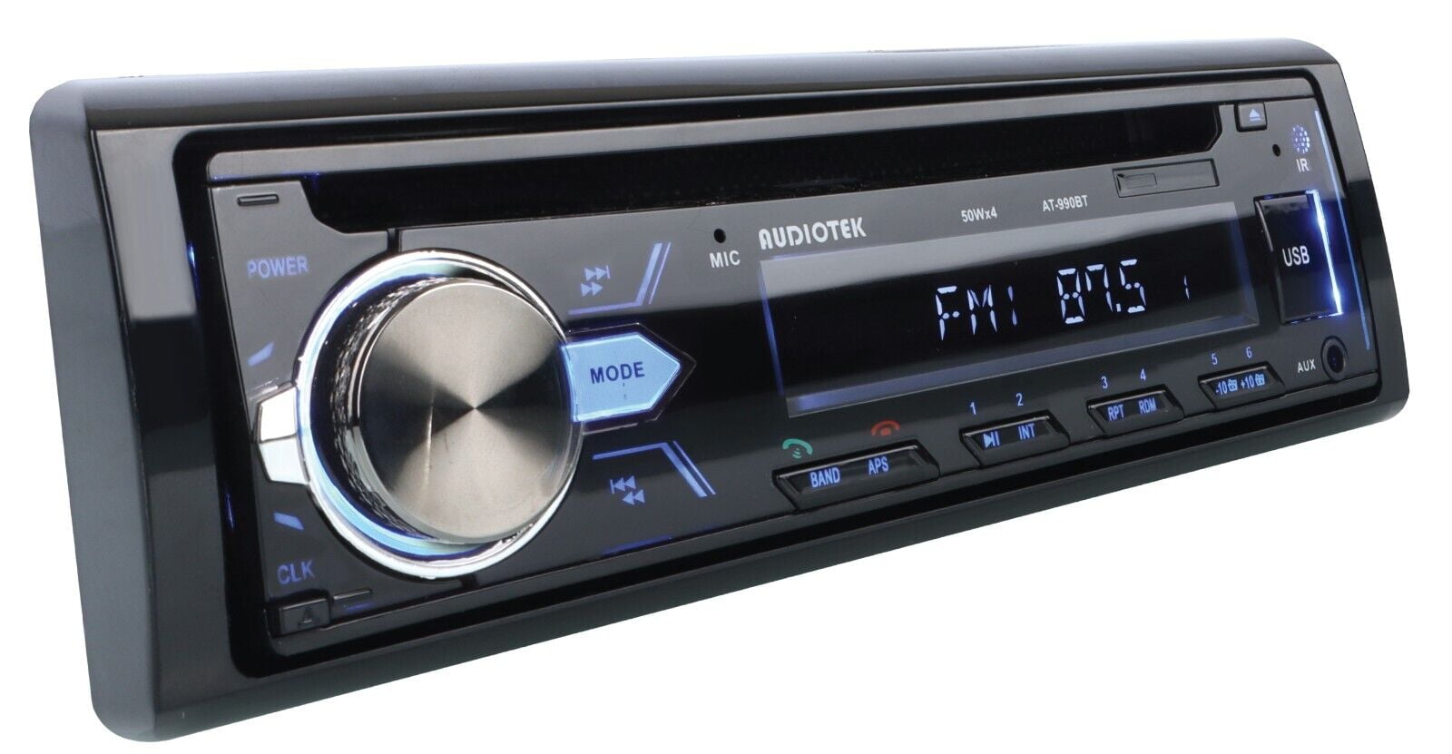 AUDIOTEK Single DIN Bluetooth Car Stereo CD Receiver Digital Media