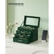 thumbnail image 2 of Joyero SONGMICS, organizador de 4 capas con tapa de cristal, color verde bosque, 2 of 8