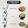 thumbnail image 2 of Kitchen Tongs, Stainless Steel Cooking Tongs with Silicone Tips, 600ºF High Heat-Resistant Non Scratch Locking Tongs for Cooking BBQ Grilling Air Fryer Pans, Set of 3 (7" 9" and 12"), 2 of 9