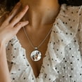 thumbnail image 3 of Spotted Dog Glass Circular Pendant Necklace | Stylish Glass Design Pendant Necklaces, 3 of 5