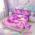 thumbnail image 2 of Manfei Pink-Blue Axolotl Bed Sheets,Aquatic Amphibian Print Full Size Sheets,4 Pieces,1 Flat Sheet,1 Fitted Sheet and 2 Pillowcases, 2 of 6