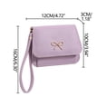 thumbnail image 3 of Women's Lychee Pattern Soft Leather Bowknot Coin Purse, Card Holder Mini Handbag for Everyday Carry, 3 of 6