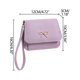 thumbnail image 3 of Monedero/tarjetero mini de piel suave con estampado de lichi y lazo para mujer – Cartera con cremallera para dinero en efectivo, tarjetas e identificación, bolso de mano compacto para uso diario., 3 of 6