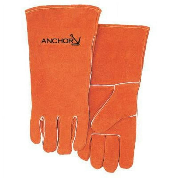 COMFOflex® Premium Leather Welding Gloves, Split Cowhide, Large, Russet