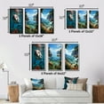 thumbnail image 4 of Designart "Dolphin peaceful Swim I" Animals Wall Art Set Of 3 - Teal Dolphin Canvas Set For Living Room Decor, 4 of 7