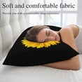 thumbnail image 5 of Yellow Sunflowers Pillow Covers, Linen Long Throw Pillow Case, Spring Flowers Modern Simple Art Black Holiday Pillow Protector Decorative Cushion Cover for Living Room/Bedroom 16" x 24", 5 of 8