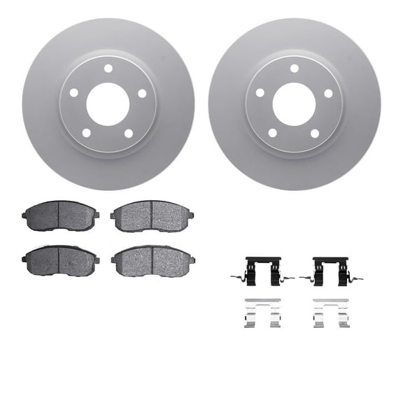 Dynamic Friction Company Front Geospec Brake Rotors with 5000 Advanced Brake Pads includes Hardware 4512-67116