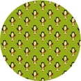 thumbnail image 1 of Ahgly Company Indoor Square Patterned Olive Green Area Rugs, 3' Square, 1 of 6