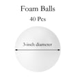 thumbnail image 2 of Bolas de espuma FFChuanhe, paquete de 40 unidades, 7,5 cm, color blanco, para manualidades, 2 of 6