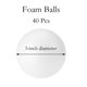 thumbnail image 2 of Bolas de espuma FFChuanhe, paquete de 40 unidades, 7,5 cm, color blanco, para manualidades, 2 of 6