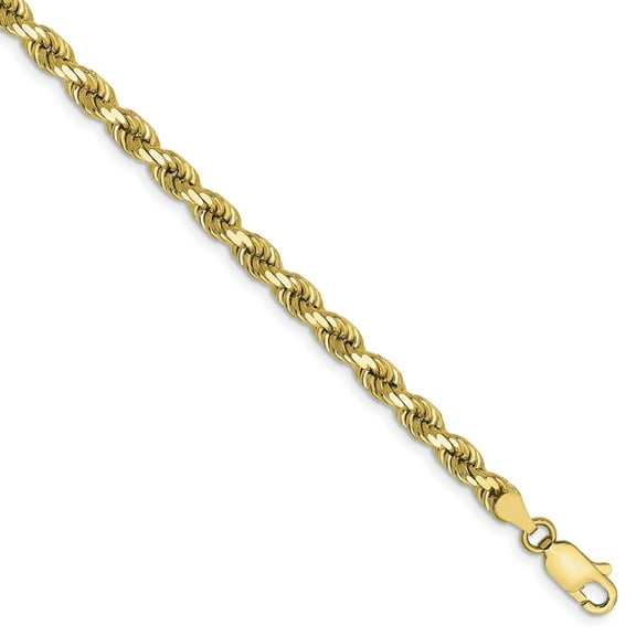 10k 4mm Diamond-cut Rope Chain in 10k Yellow Gold