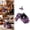 F, variant on Halloween Cat Witch with Adjustable Cloak, Black and Purple Wizard Cape with Pumpkin Ornament and Hat for Medium Large Cats, Pet Apparel and Accessories