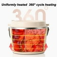 thumbnail image 6 of Riousery 1.2L Car Electric Lunch Box for Travel 12V Portable Food Warmer 48W Rapid Heating (6.6 x 6.6 x 5.3 inches / 16.7 x 16.7 x 13.5 cm), 6 of 9