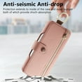 thumbnail image 4 of ELEHOLD Case for Samsung Galaxy A53 5G, RFID Blocking Zipper Leather Wallet Stand Case with Card Slot & Wrist Strap & Ring Holder,Pink, 4 of 10