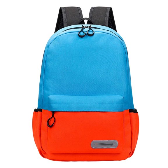 Two Tone Bottom Color Block Backpack Primary Elementary Minimalist Front Pocket Waterproof Adjustable Straps Elementary School Back To School Bookbag