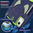 thumbnail image 5 of Allytechgroup Case for Lenovo Tab M11 11" 2024 TB330FU, Rugged Case with Hidden Kickstand & Adjustable Shoulder Strap, Thickned Silicon Edges Shockproof Case, Blue+Green, 5 of 6